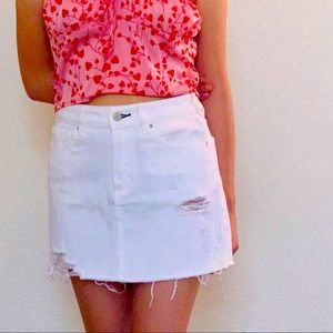 NEW White Jean Skirt